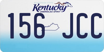 KY license plate 156JCC