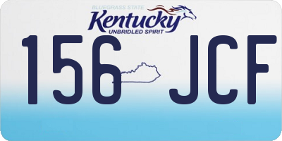 KY license plate 156JCF