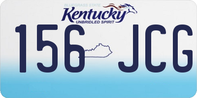 KY license plate 156JCG