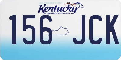 KY license plate 156JCK