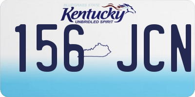 KY license plate 156JCN