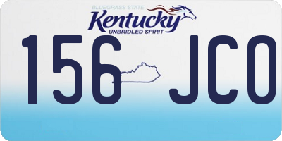 KY license plate 156JCO