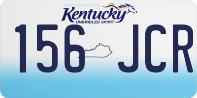 KY license plate 156JCR