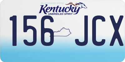 KY license plate 156JCX