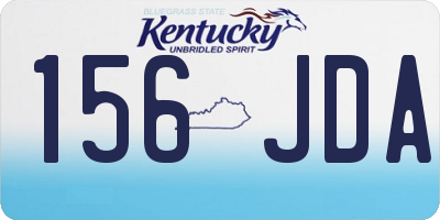 KY license plate 156JDA