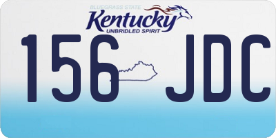 KY license plate 156JDC