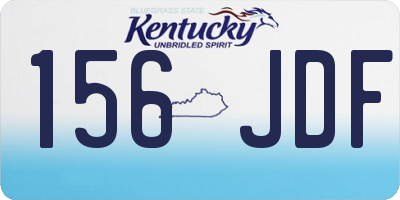 KY license plate 156JDF