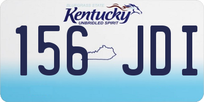 KY license plate 156JDI
