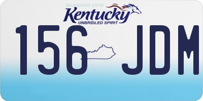 KY license plate 156JDM