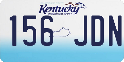 KY license plate 156JDN