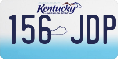 KY license plate 156JDP