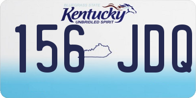 KY license plate 156JDQ