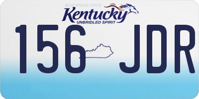 KY license plate 156JDR