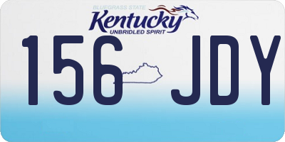 KY license plate 156JDY