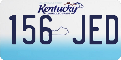 KY license plate 156JED