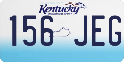 KY license plate 156JEG