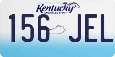 KY license plate 156JEL