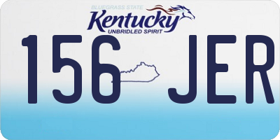 KY license plate 156JER