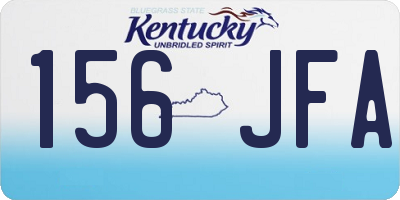 KY license plate 156JFA