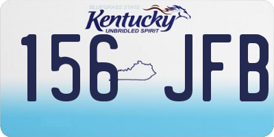 KY license plate 156JFB