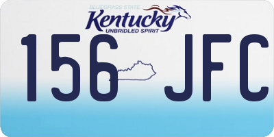 KY license plate 156JFC