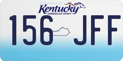 KY license plate 156JFF