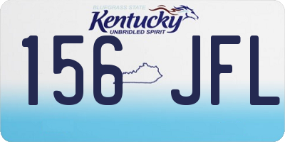 KY license plate 156JFL