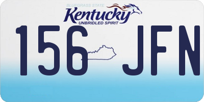 KY license plate 156JFN