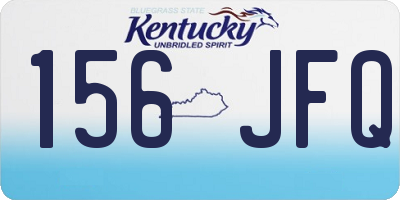 KY license plate 156JFQ
