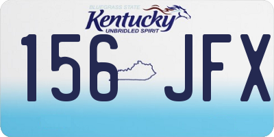 KY license plate 156JFX
