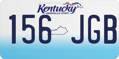 KY license plate 156JGB