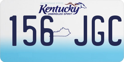 KY license plate 156JGC