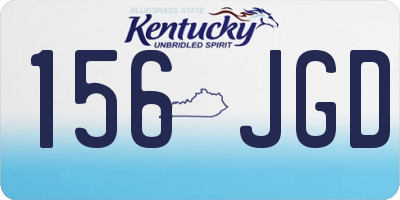 KY license plate 156JGD