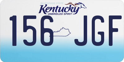 KY license plate 156JGF