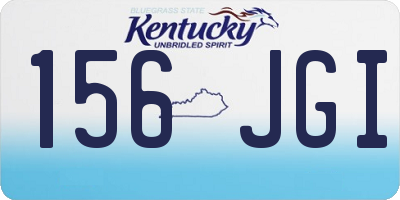 KY license plate 156JGI