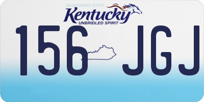 KY license plate 156JGJ