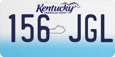 KY license plate 156JGL
