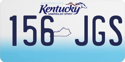 KY license plate 156JGS