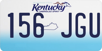 KY license plate 156JGU