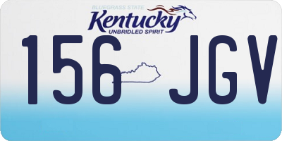 KY license plate 156JGV