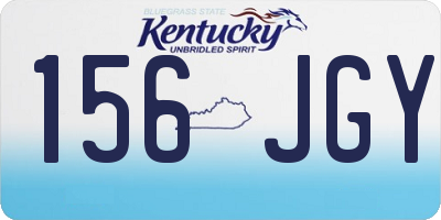 KY license plate 156JGY
