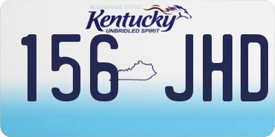 KY license plate 156JHD