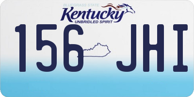 KY license plate 156JHI