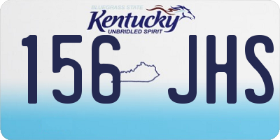 KY license plate 156JHS