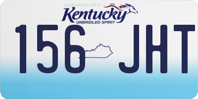 KY license plate 156JHT