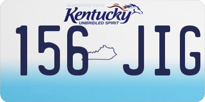 KY license plate 156JIG