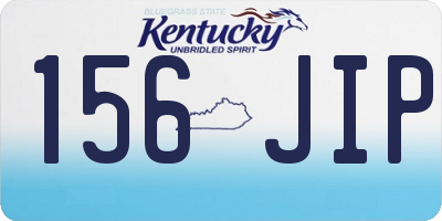 KY license plate 156JIP