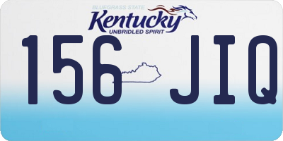 KY license plate 156JIQ