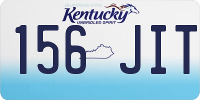 KY license plate 156JIT
