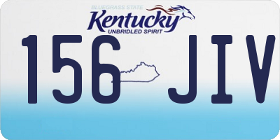 KY license plate 156JIV